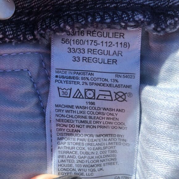 Gap Jeans Women 16/33 Reg Cigarette High Rise Black Allover Stretch Comfy - Picture 7 of 7